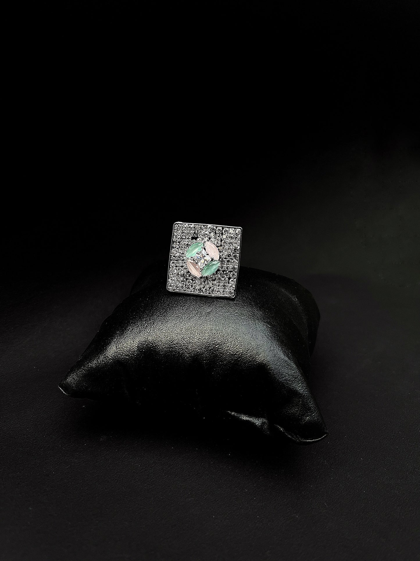 A ring with a square shape by hvjewellery.in