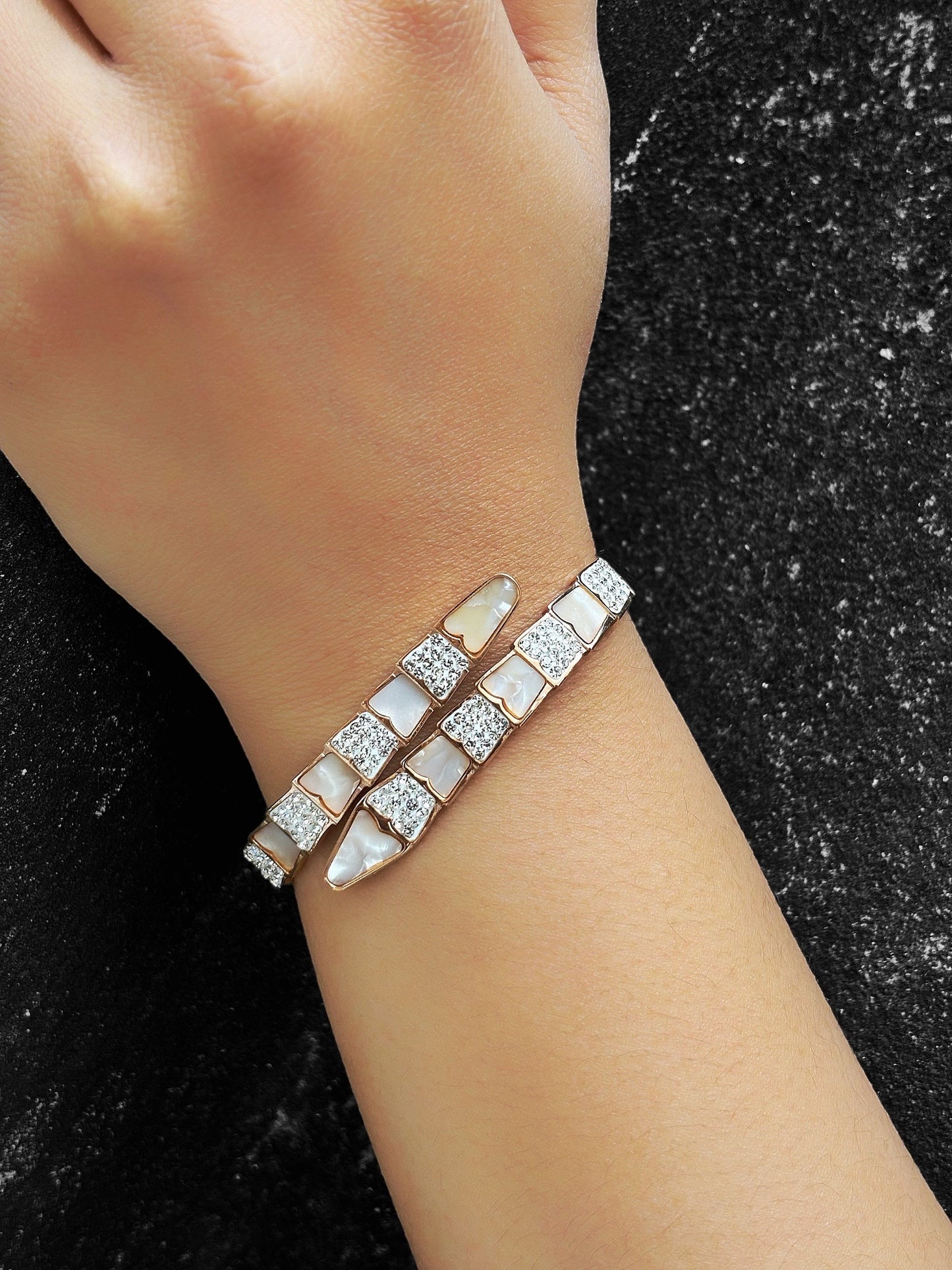 Gold bracelet with white stone's LUXURY Beautiful Bracelet for Women by hvjewellery.in