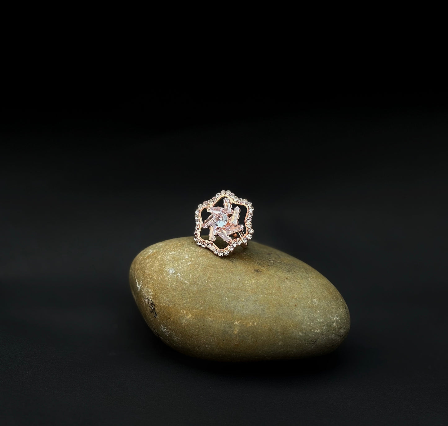 A rose pink diamond ring by hvjewellery.in