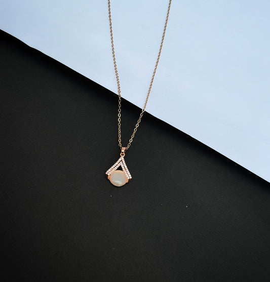 A rose gold pendant by hvjewellery.in