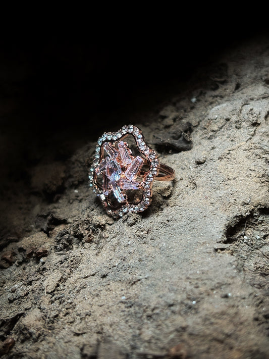 A rose pink diamond ring by hvjewellery.in