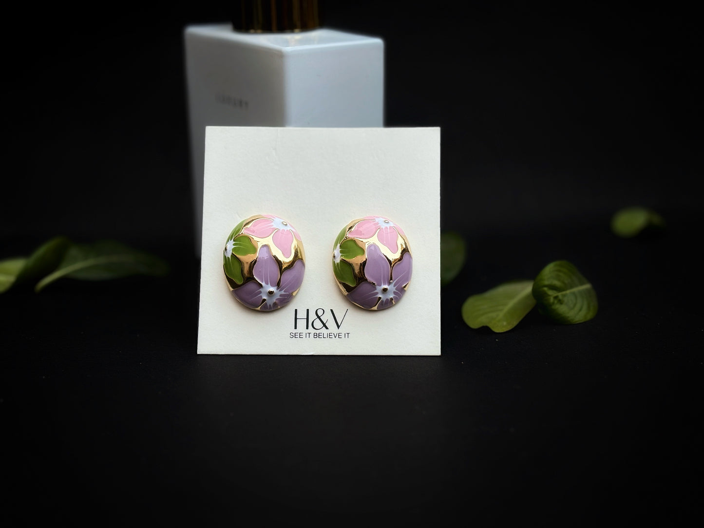 A beautiful flower studs 3 sets by hvjewellery.in